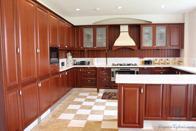Всё о дизайне П-образной кухни (50 фото)