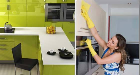 Чем мыть глянцевую кухню: 9 средств, после которых гарнитур будет без разводов