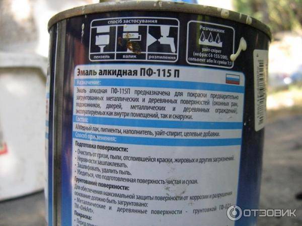 Применение универсальной эмали пф-115 + технические характеристики