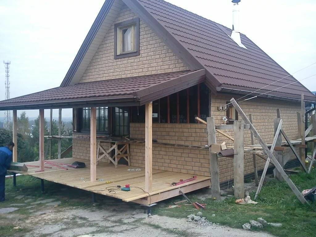Терраса к дому своими руками: чертежи, пошаговая инструкция с фото - строительство и ремонт