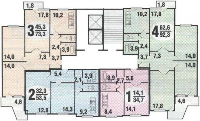 Уютная перепланировка 3х-комнатной хрущевки 54 кв м