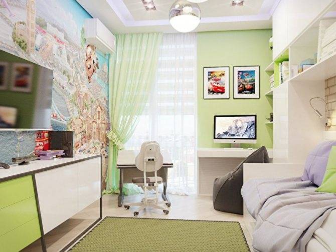 Фото и идеи оформления детской комнаты 9 кв м