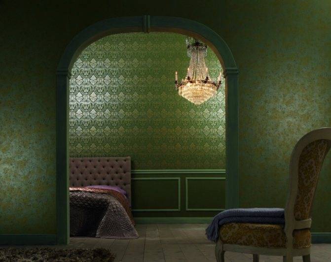 Интерьер с обоями в зеленых тонах: дизайн, сочетания, выбор стиля, 70 фото