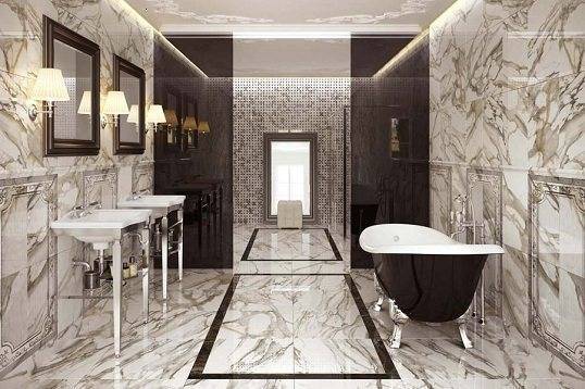 Плитка под мрамор для ванной комнаты: ТОП-200 фото оригинального дизайна, идеи для комбинирования и сочетания
